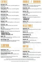 The Sandwich Club Burger House menu