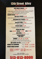 Nick's Place menu