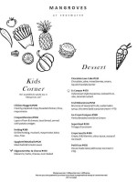 Mangroves Grill menu