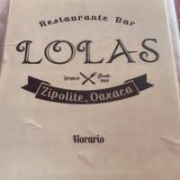 Fontanilla's menu