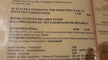Firegrass Tavern menu