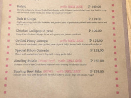 Balay Ocho Resto Grill menu