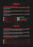 Hoggers Gourmet menu