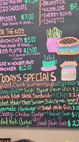 Muddy Waters Cafe menu