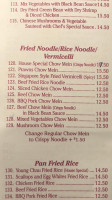 Black Circle Cafe menu