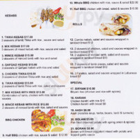 Afghan Star menu