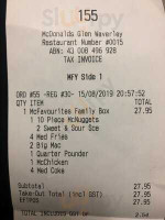 Mcdonald's menu