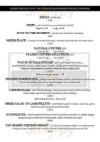 Montville Cafe Grill menu