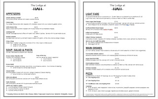Barnacle Bill menu