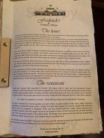 Frederick's At Ormiston House menu