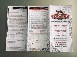 Bkk Boy Thai Street Kitchen menu