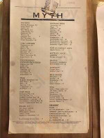Myth Eatery menu