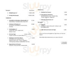 Turquoise Cafe menu