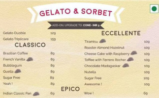 Mad Moose Artisan Gelato menu