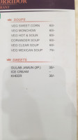 Grand Corridor menu