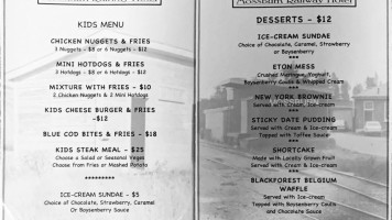 Mossburn Railway menu