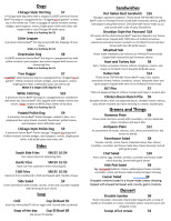Swain's menu