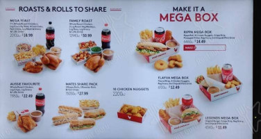 Red Rooster menu