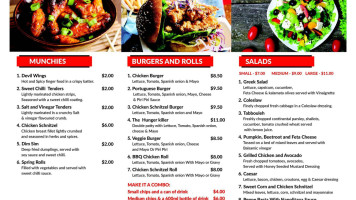 Beveridge Grill menu