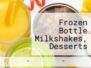 Frozen Bottle Milkshakes, Desserts And Ice Cream